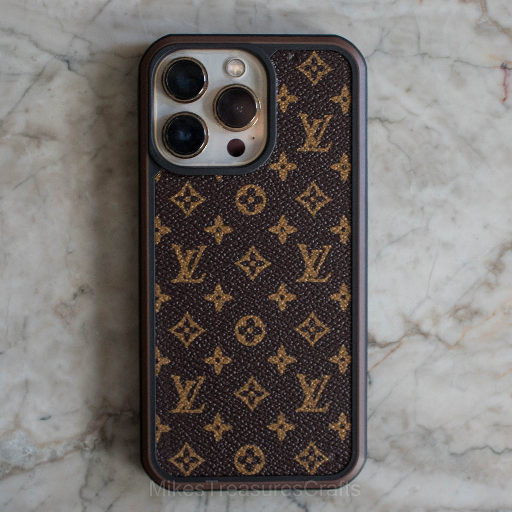 LV Printed Leather Case Cover For Iphone 13