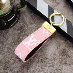 Red Monogram Leather Keychain - Small Print – MikesTreasuresCrafts