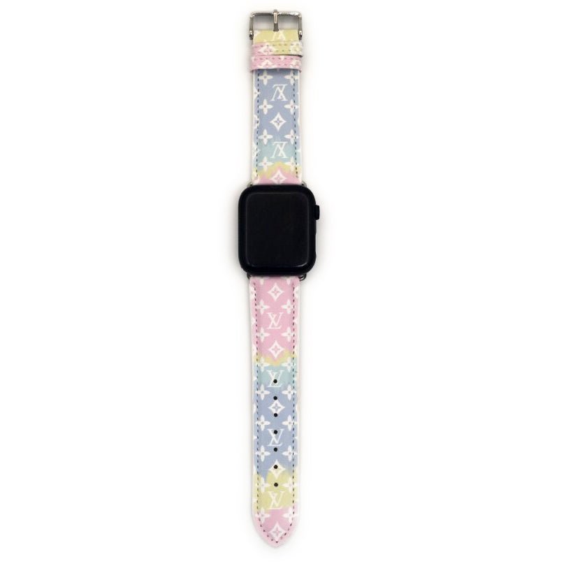 White Multicolor Monogram Watch Band – MikesTreasuresCrafts