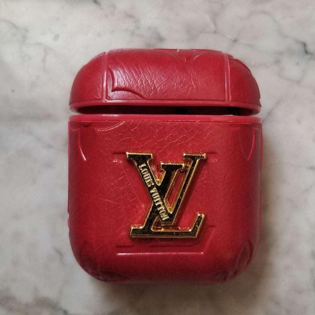 Étui de Luxe pour Airpods - LV cuir Black Edition