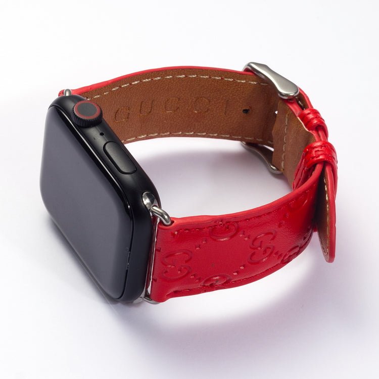 Custom LV Eclipse Monogram Watch Band (Red edges) – Corn Blakes