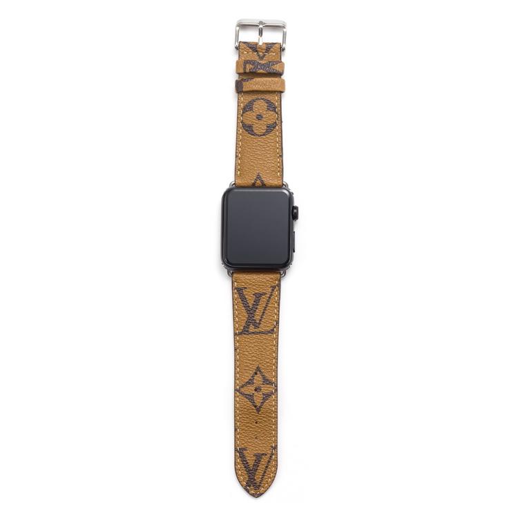 Brown Grid Luxury Watch Band