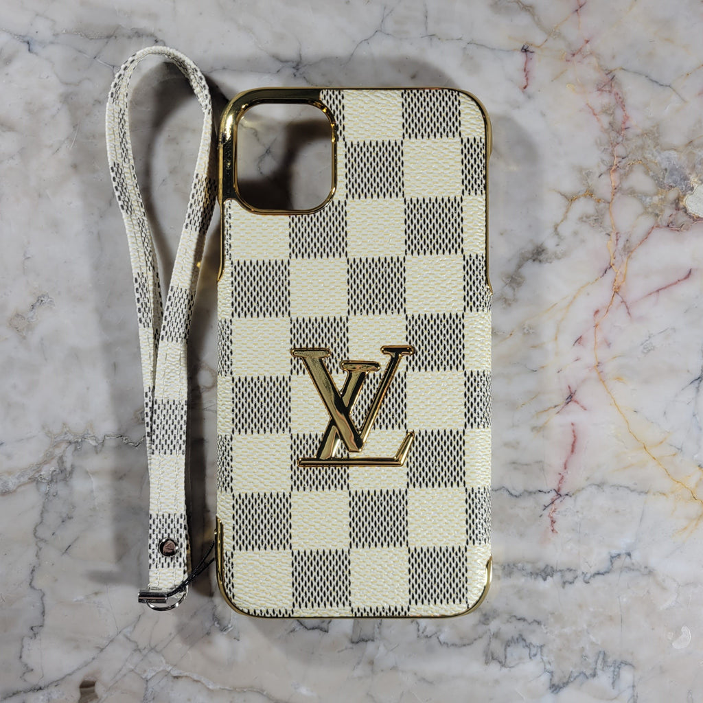 Brown Monogram LV Repurposed iPhone Case