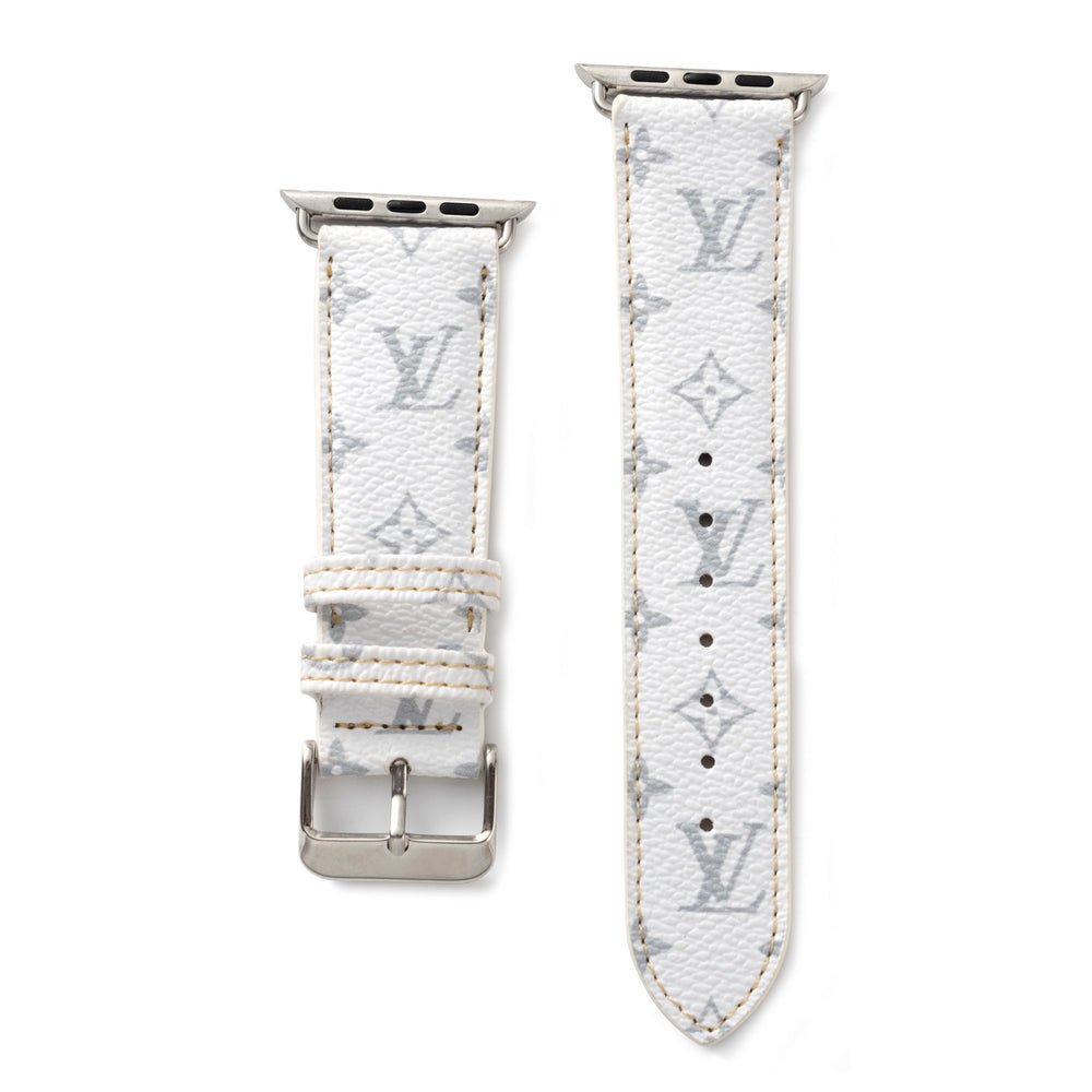 White Multicolor Monogram Watch Band – MikesTreasuresCrafts