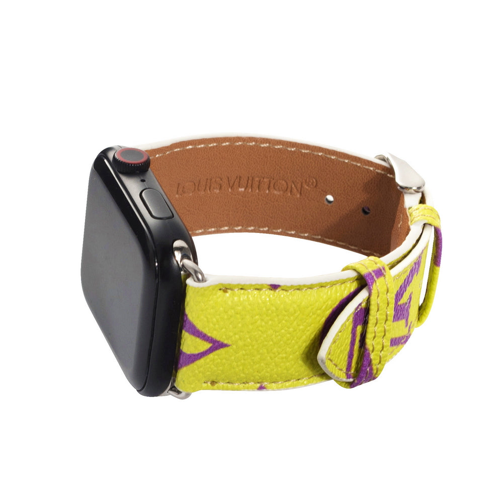 Louis Vuitton monogram leather strap for watches brown & green 20mm - Louis  Vuitton