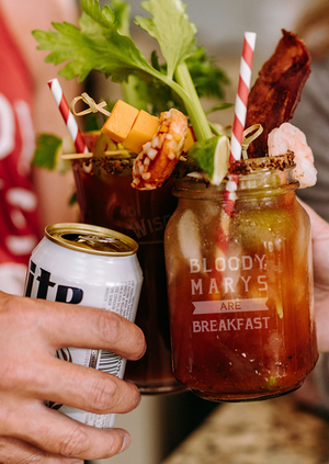 Bloody Mary Mason Jar Glasses - Set of 2