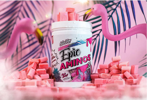 An image of Epic Aminos (Pink Burst flavor), Non-stimulant amino acids from NutriFitt.