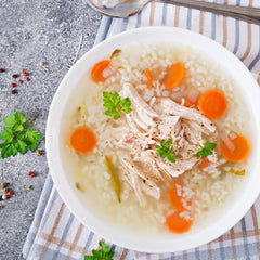 Chicken and “Rice” Soup