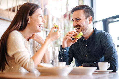 couple eating together