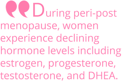 Declining hormones during menopause