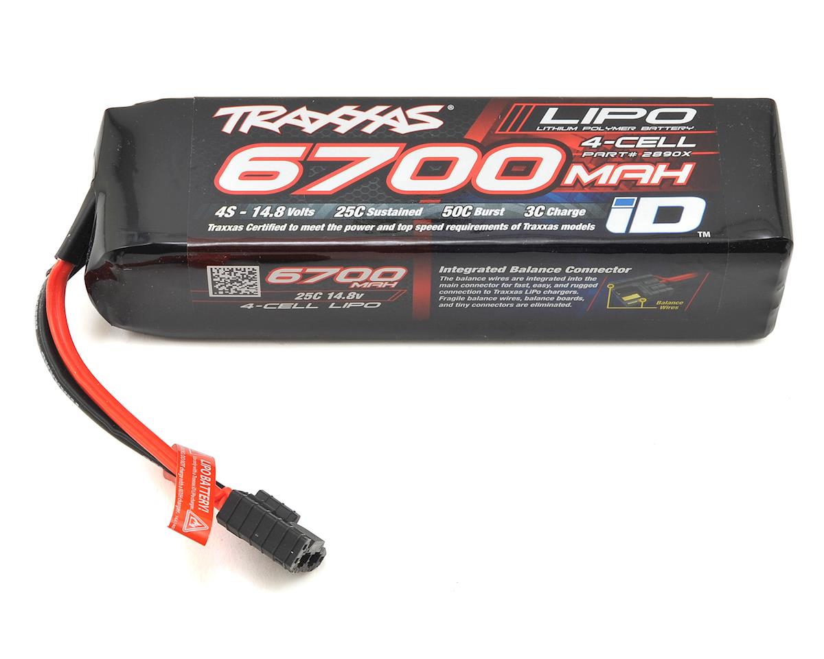 2 Traxxas 2890X Power Cell LiPo 14.8V 6700mAh Batteries w/ID X