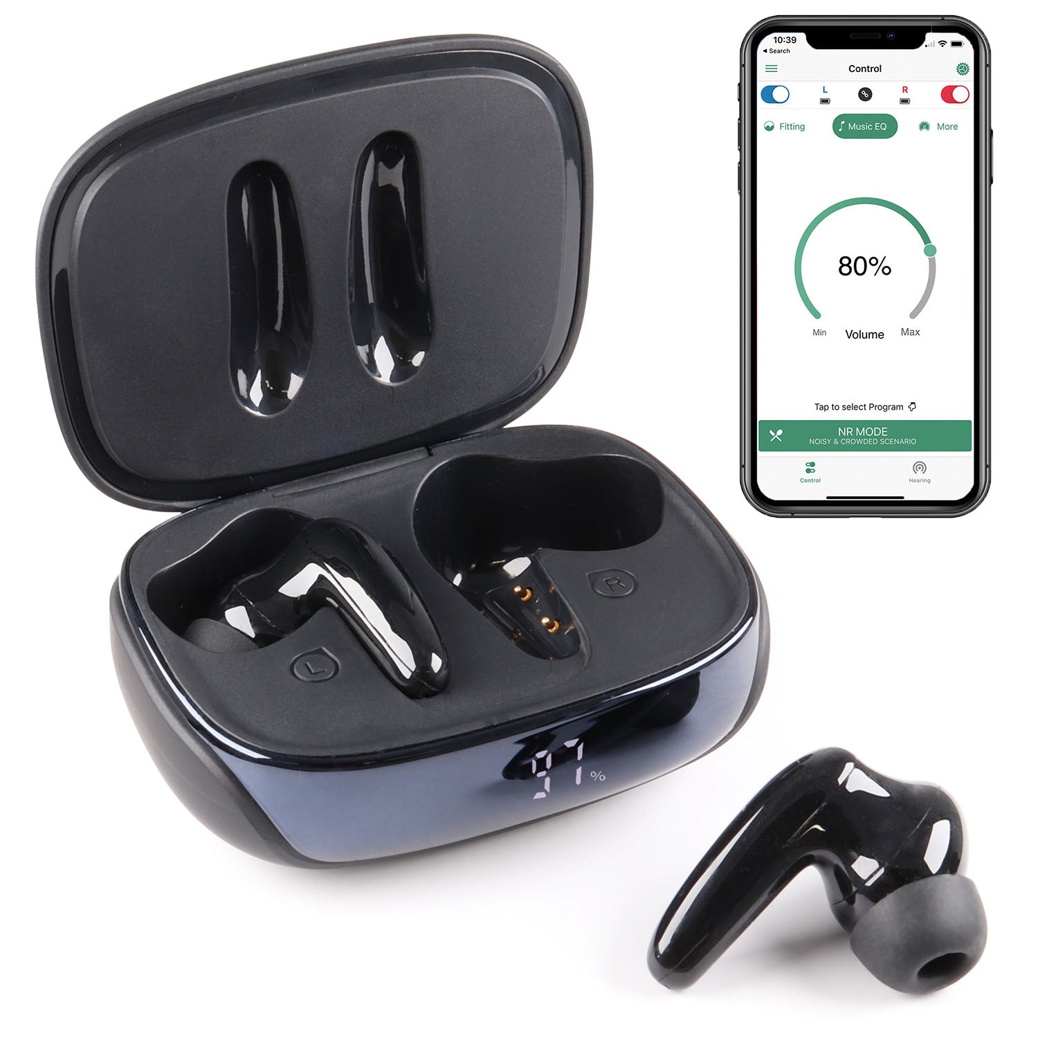Rechargeable Bluetooth Hearing with APP | In the Ear SMART Hearing Aid