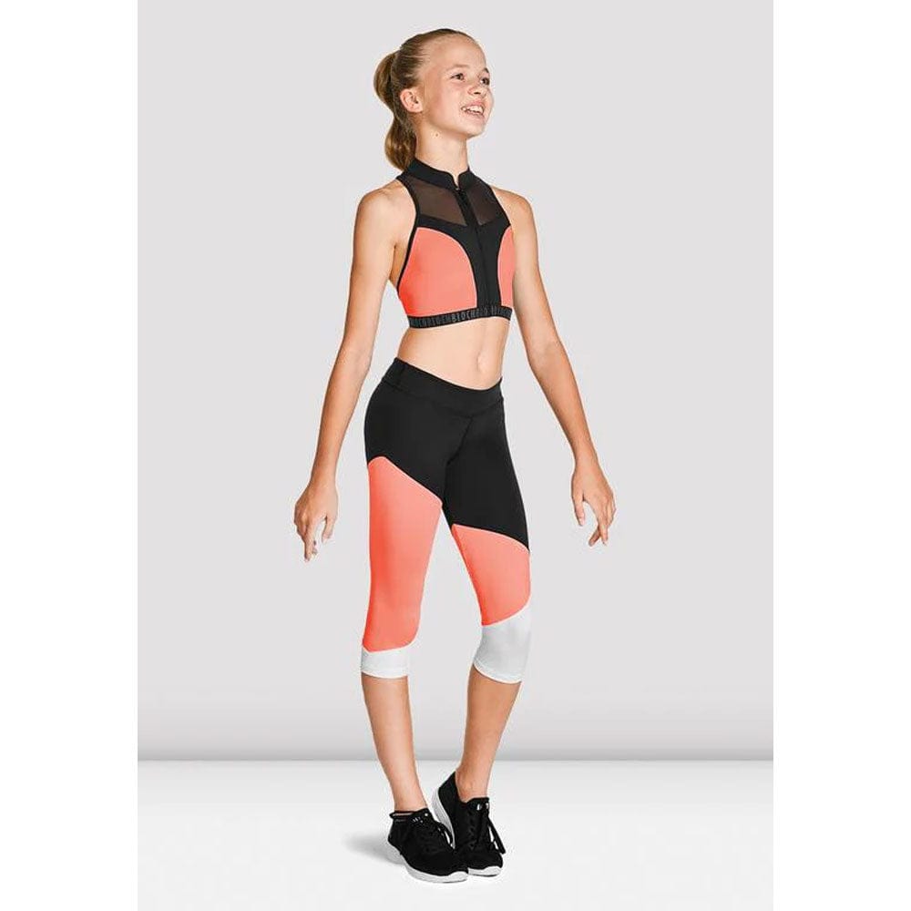 Under Armour HeatGear Girls Capri Kids Fitness Black Fitted Cropped Leggings