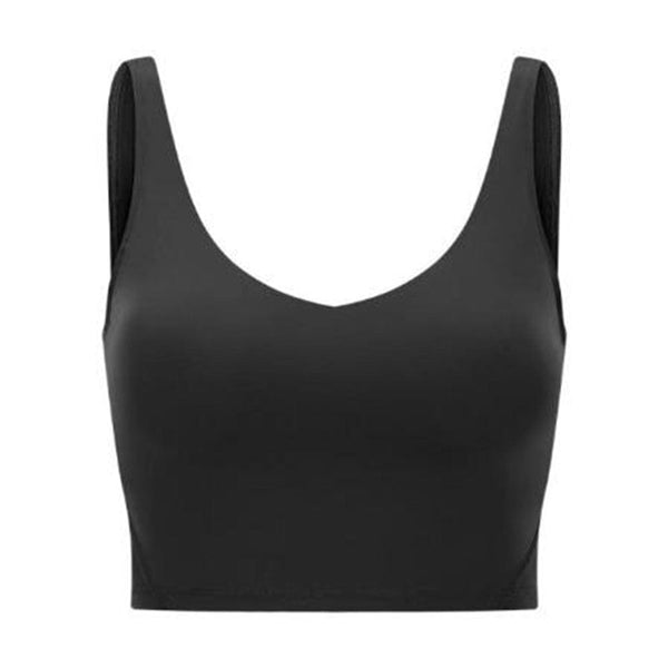 Candid black crop top with short sleeves.
