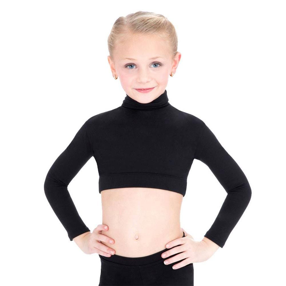 Kids Turtleneck Long Sleeve Leotard Gymnastics Ballet Dancewear