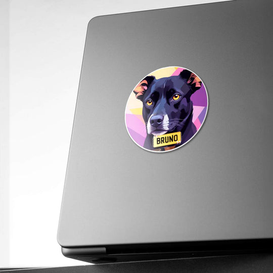 Personalized Breed Graphic Sticker - Indie - Black Image 1