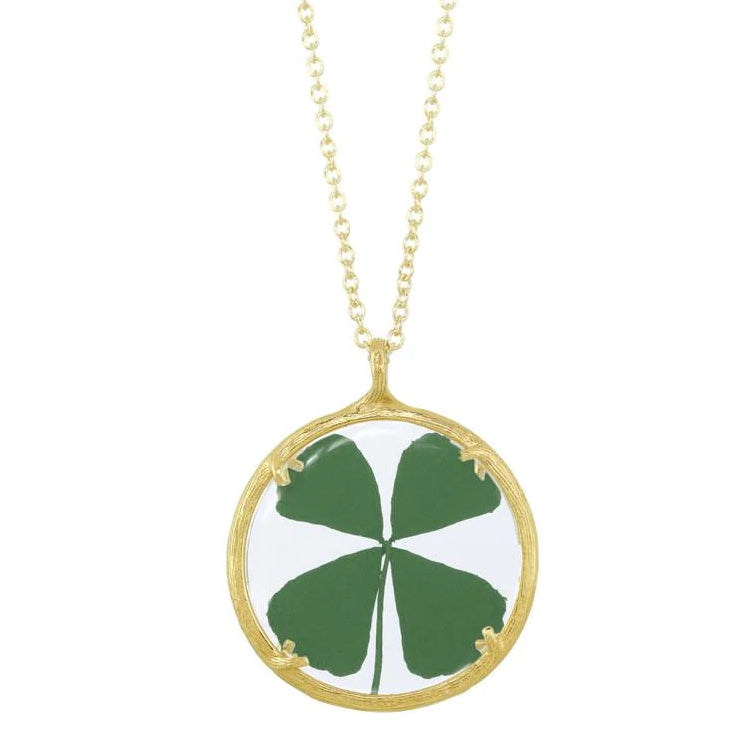 large four leaf clover necklace