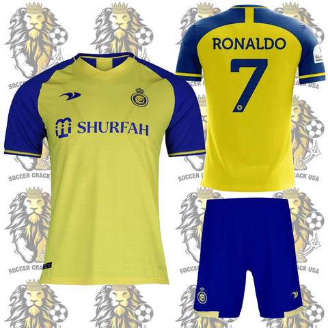  Ronaldo 7# Home Soccer Jersey 2022/23 (Small) Yellow :  Clothing, Shoes & Jewelry