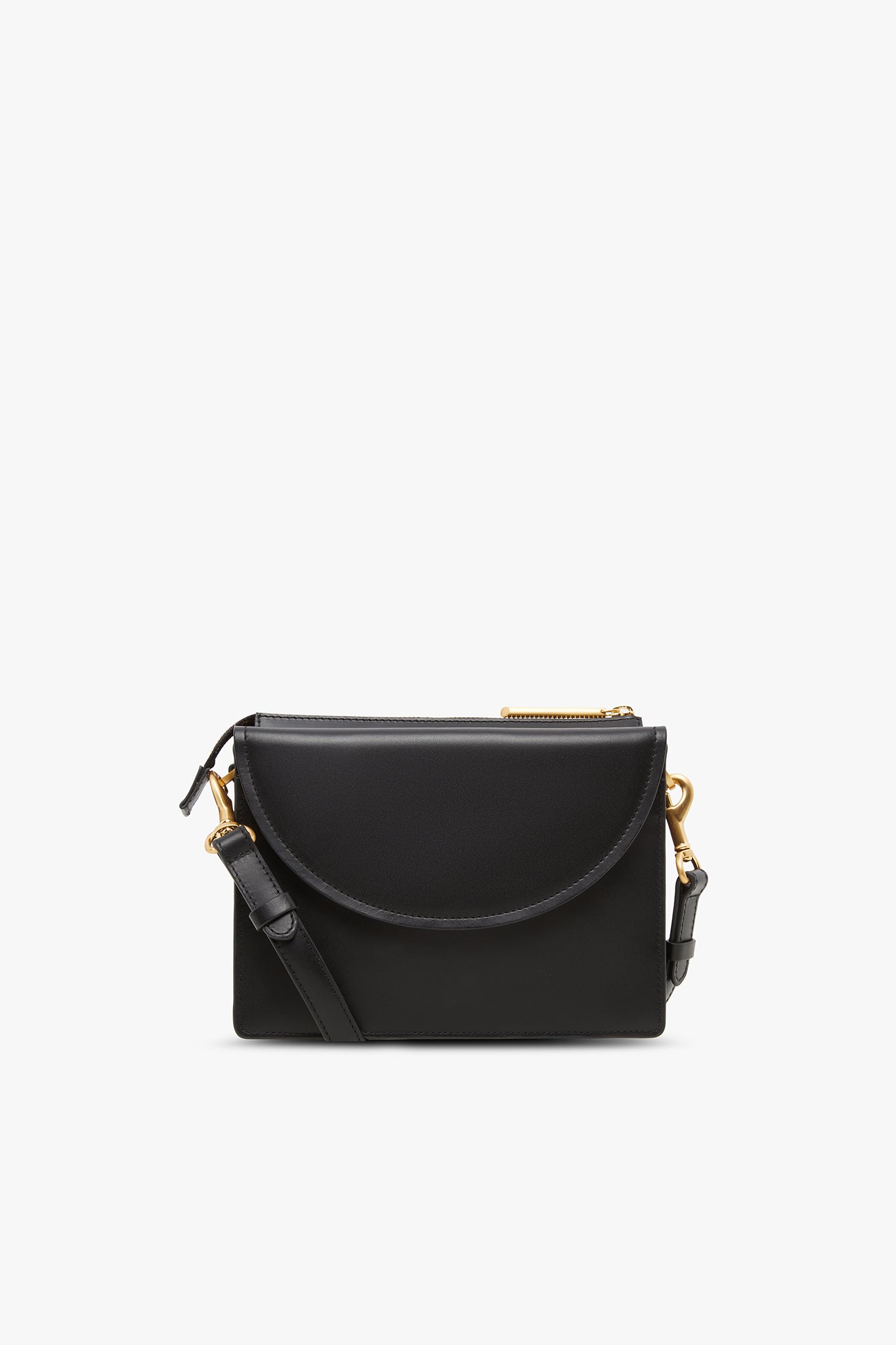 Darcey Leather Double Flap Cross Body Bag