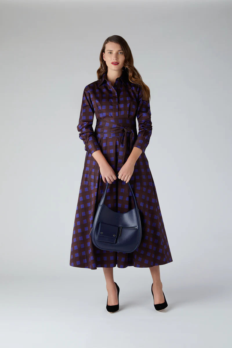 Blythe Checkered Full Skirt Shirt Dress