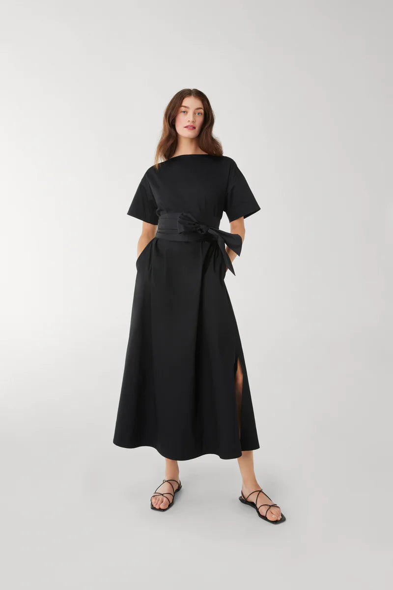 Bonne A-line Swing Dress in Black