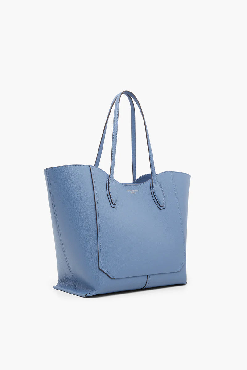 Bryn Leather Tote Bag in Blue