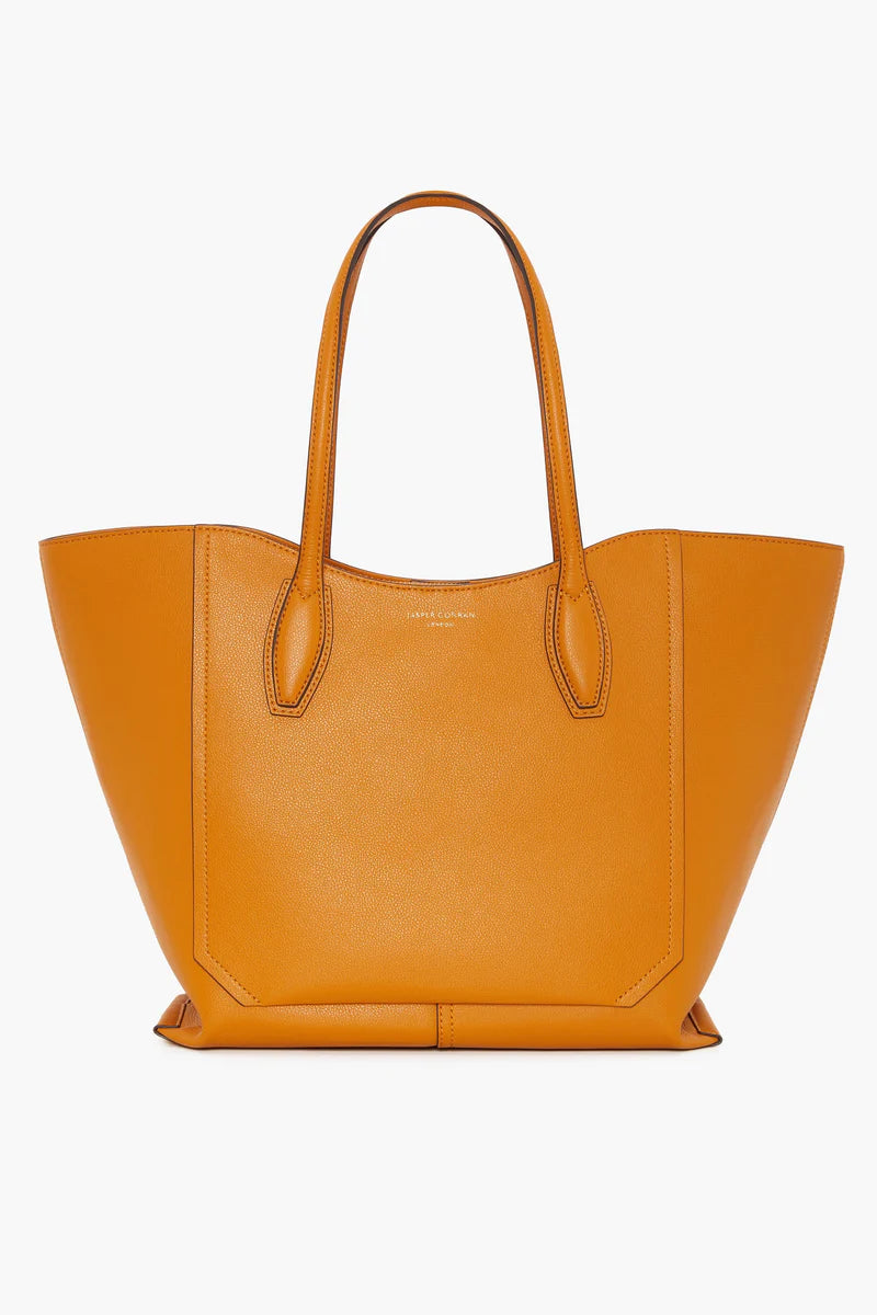 Bryn Leather Tote Bag in Mustard