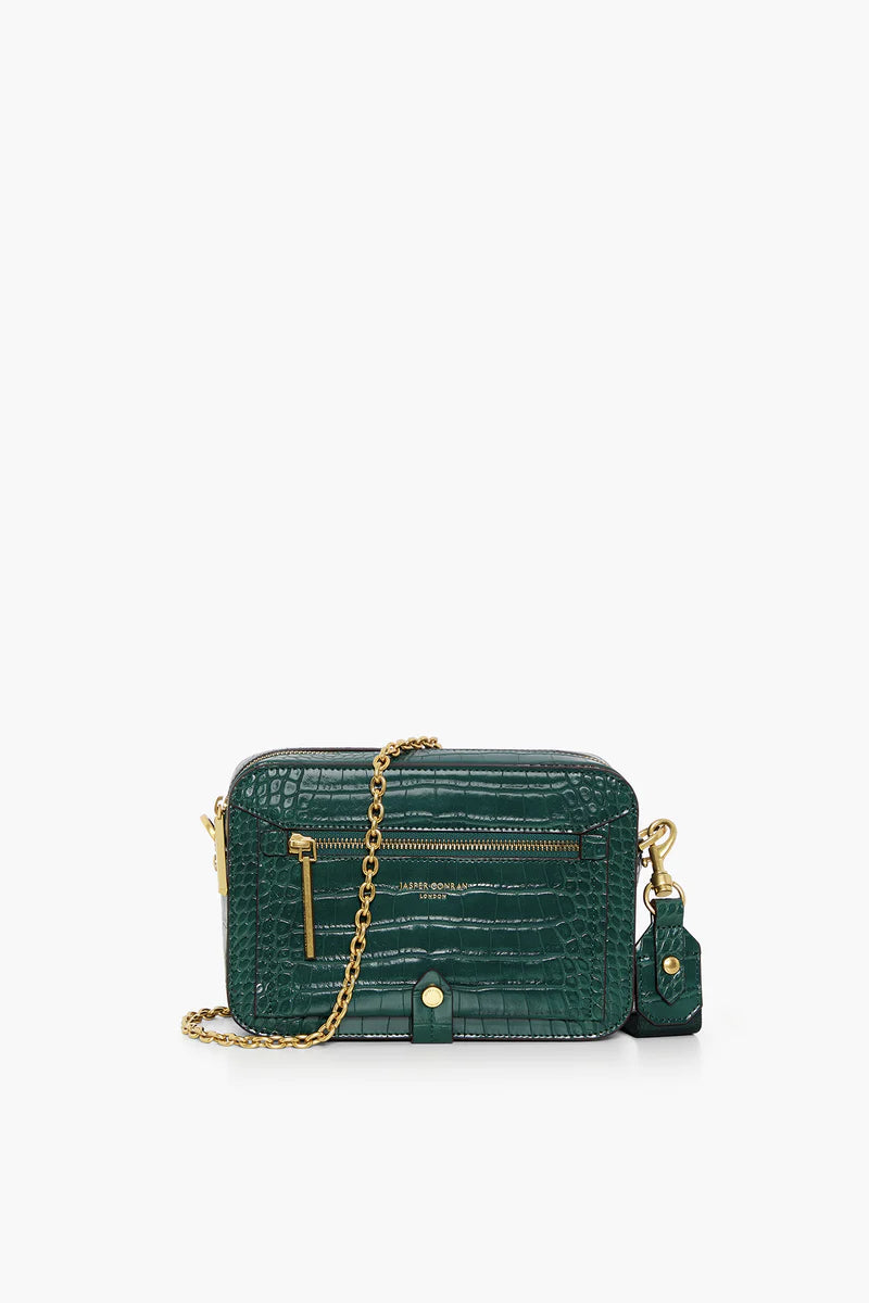 Celeste Croc Toaster Cross Body Bag in Green