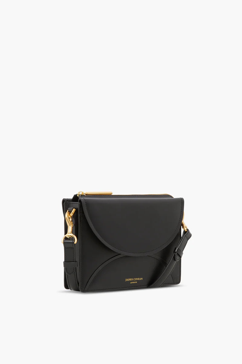 Darcey Leather Double Flap