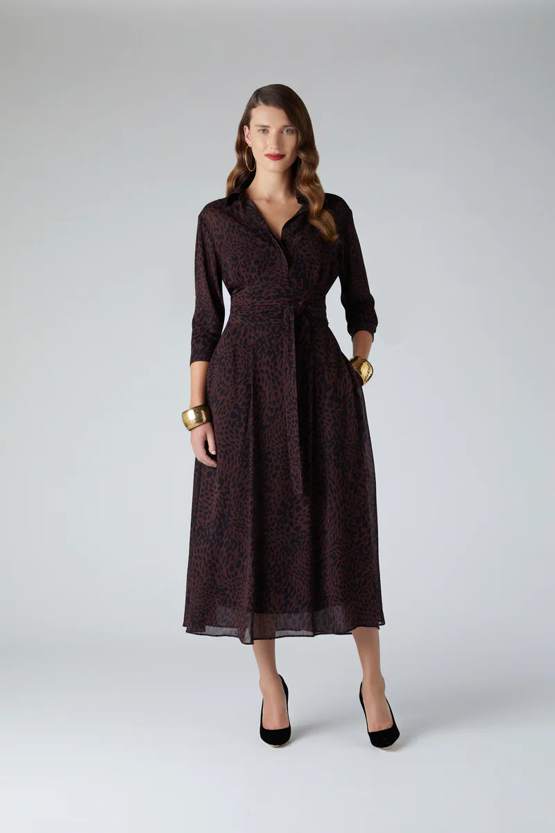 Robe en georgette imprimée Eden