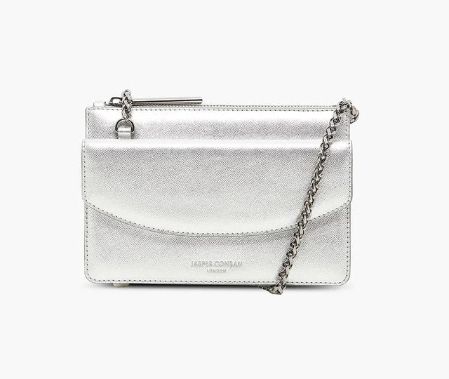 Francine Leather Chain Clutch