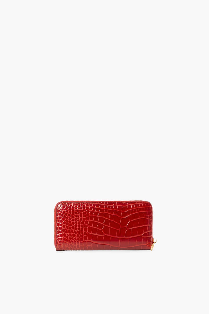 Red Celia Croc Large Purse