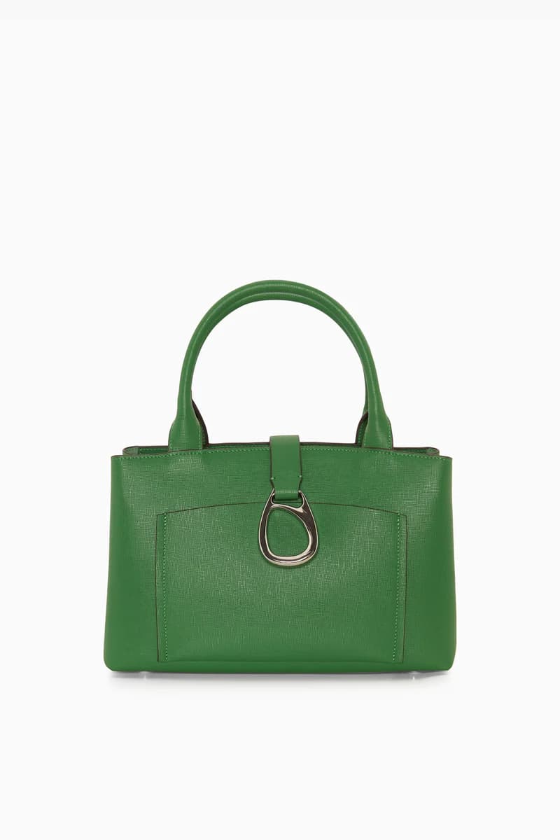 Mini sac cabas en cuir Green Bee