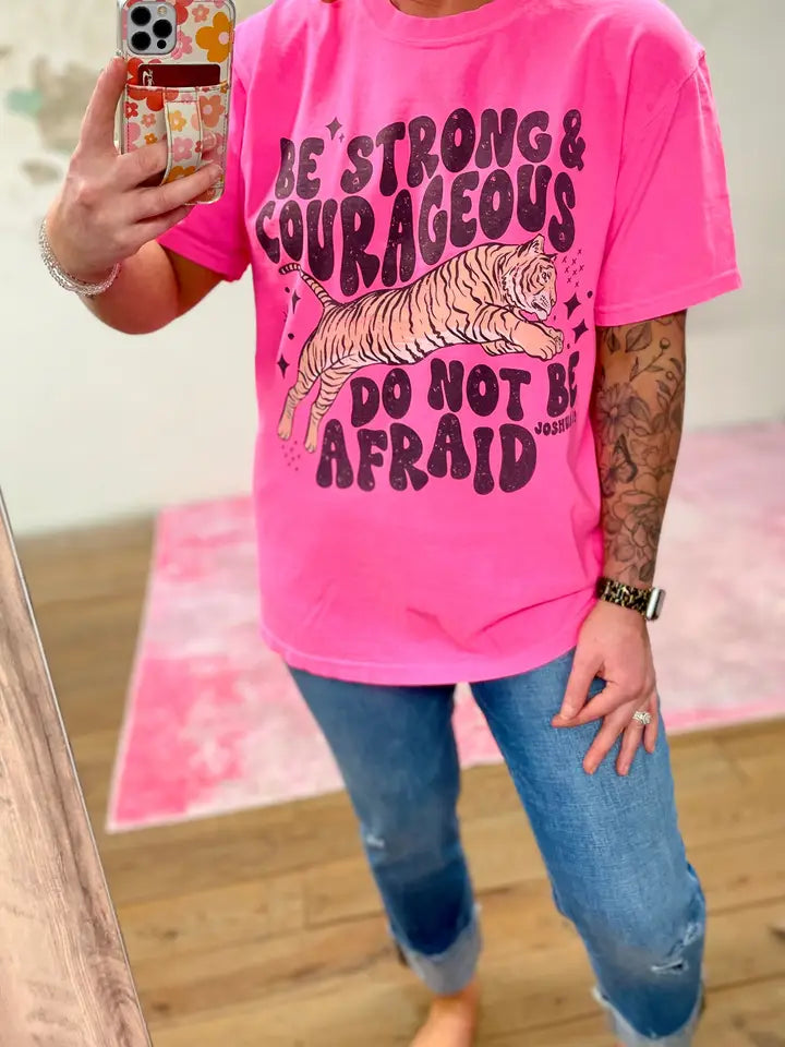 Be Strong Neon Graphic Tee