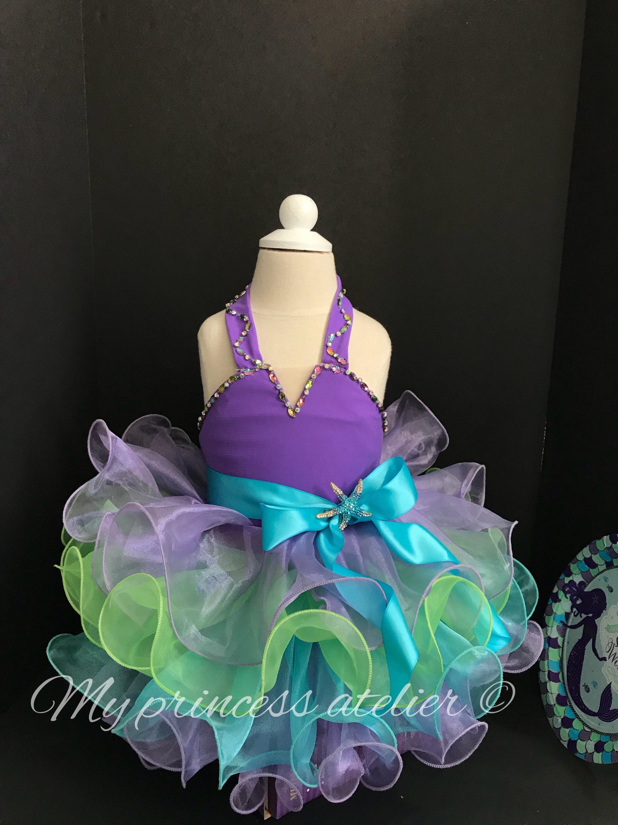 Mermaid princess dress, Ariel inspired dress, Mermaid pageant