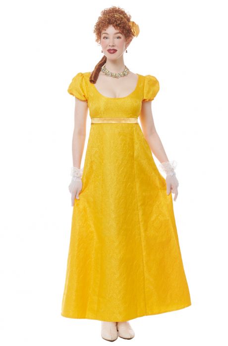 Yellow Regency Era Debutante Costume - Adult – Caufield's Novelty