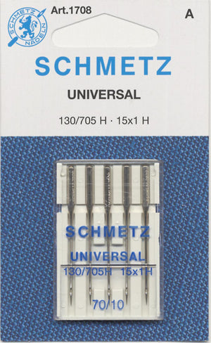 Schmetz Universal Machine Needle Assorted Sizes 70/80/90 5ct # 1711 –  Threaded Lines