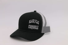 Load image into Gallery viewer, Black Flag Cornhole Offset Text Hat - Trucker Hat
