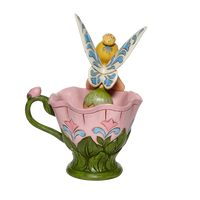 Enesco Jim Shore Disney Traditions Peter Pan Tinkerbell Sitting in a Flower Teacup