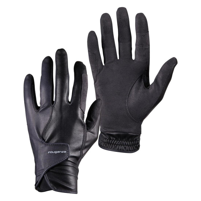 horse riding gloves black