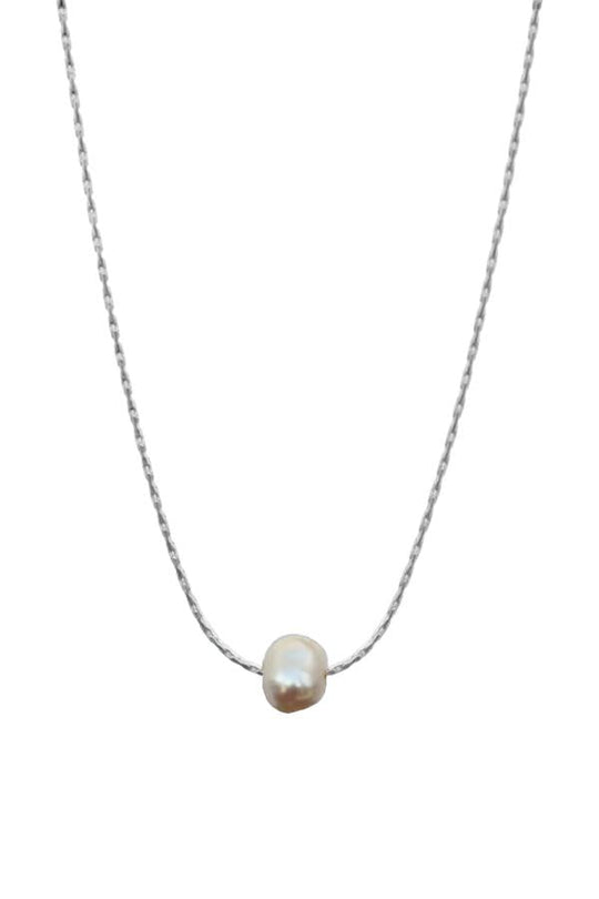 Freshwater Pearl Necklace Sterling Silver~ Salty Shells Accessories Basic Beaches Boutique 