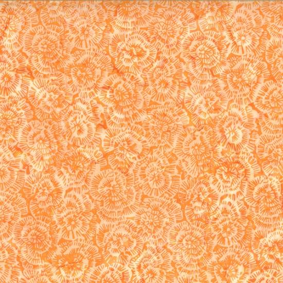 HFF Bali Batik Rose Koi, R2247-277 Orange - Cotton Batik