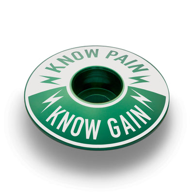 Know Pain, Know Gain Headset Cap by Dispatch Custom Cycling Components
