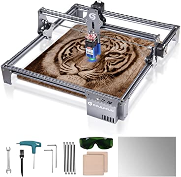  SCULPFUN S9 Laser Engraver with Laser Rotary Roller, 90W Effect  High Precision CNC Laser Engraving Machine, 360° Laser Rotary Attachment  for Engraving Cylindrical Objects Cans