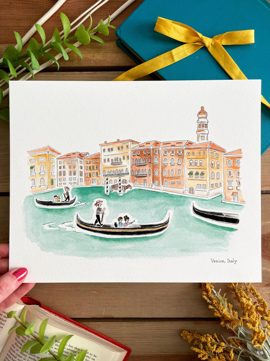 Venice (Italy) 5x7 Watercolor Print – Lilyvine Design