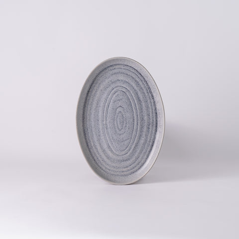 Fusion Grey Oval Platter 10.5