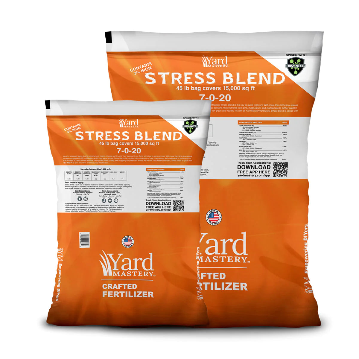 7-0-20 Stress Blend  3% Iron - Bio-Nite - Granular Lawn Fertilizer - Golf Course Lawn Store product image