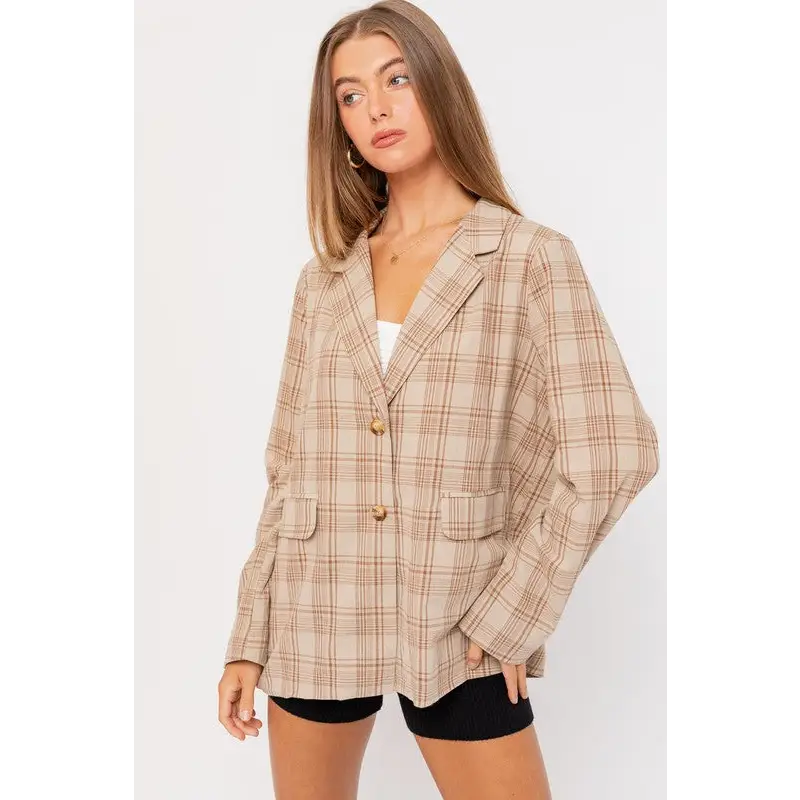 OVERSIZED PLAID JACKET - capsulewardrobeshop