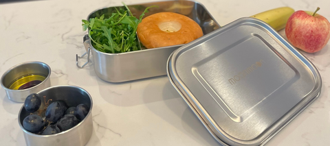 stainless steel lunch box, metal bento box, snack pot, sauce pot, salad dressing pot