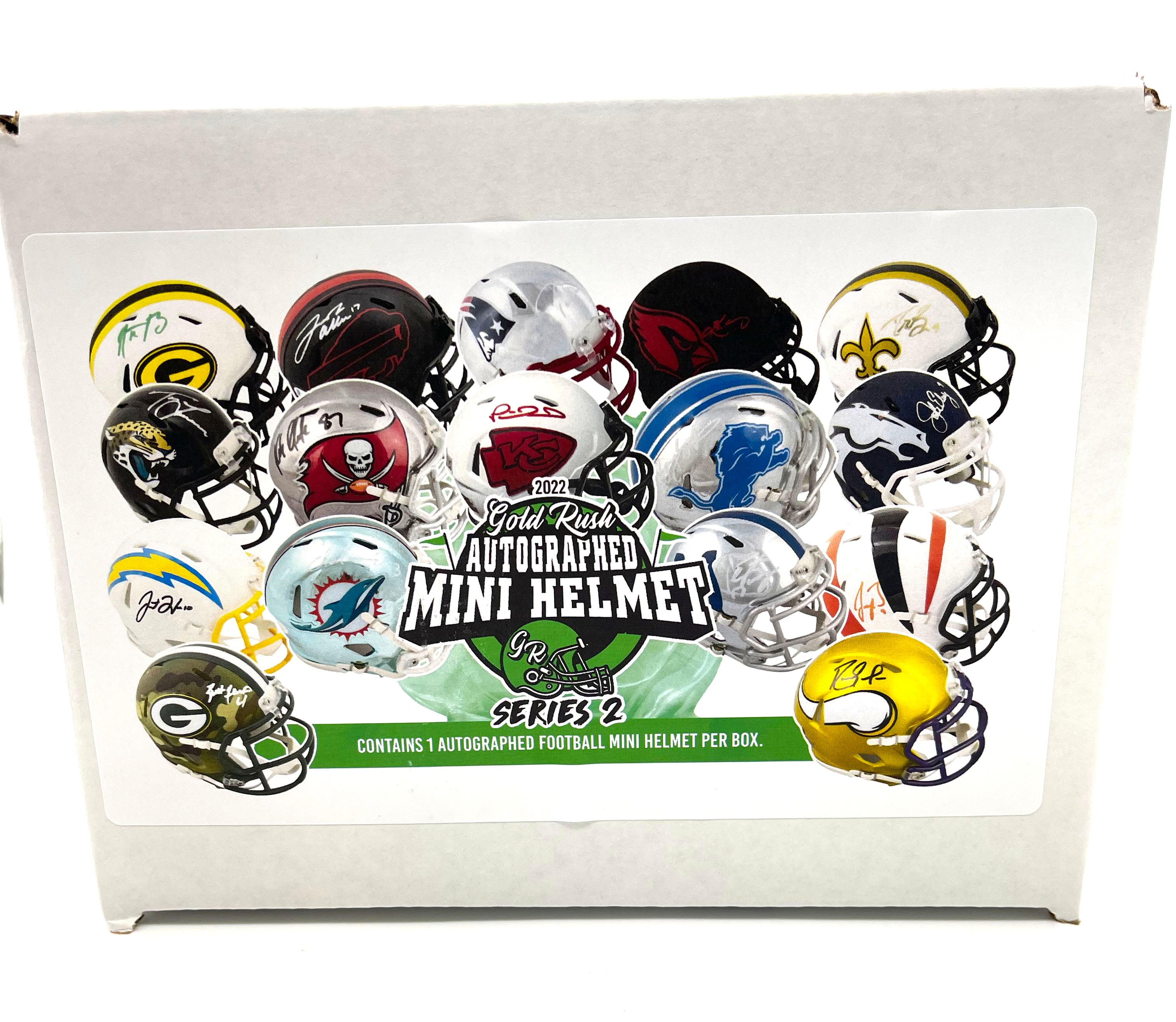 gold rush autographed mini helmet